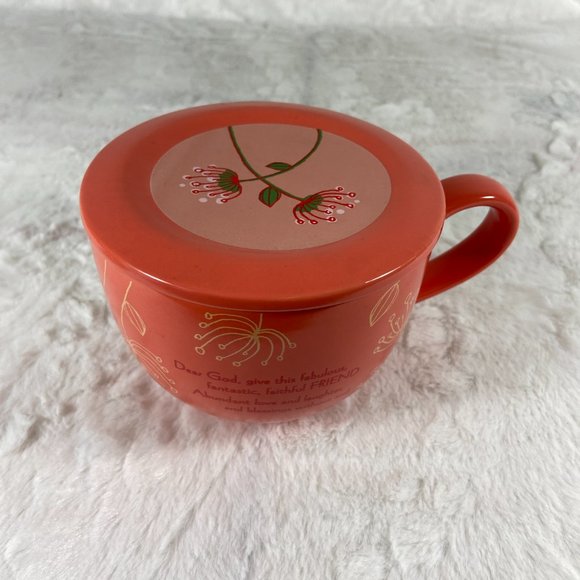 Abbey Press Mug With Lid/Coaster Psalm 4:7 Coffee Cup Prayer For My Friend Coral - Picture 6 of 8